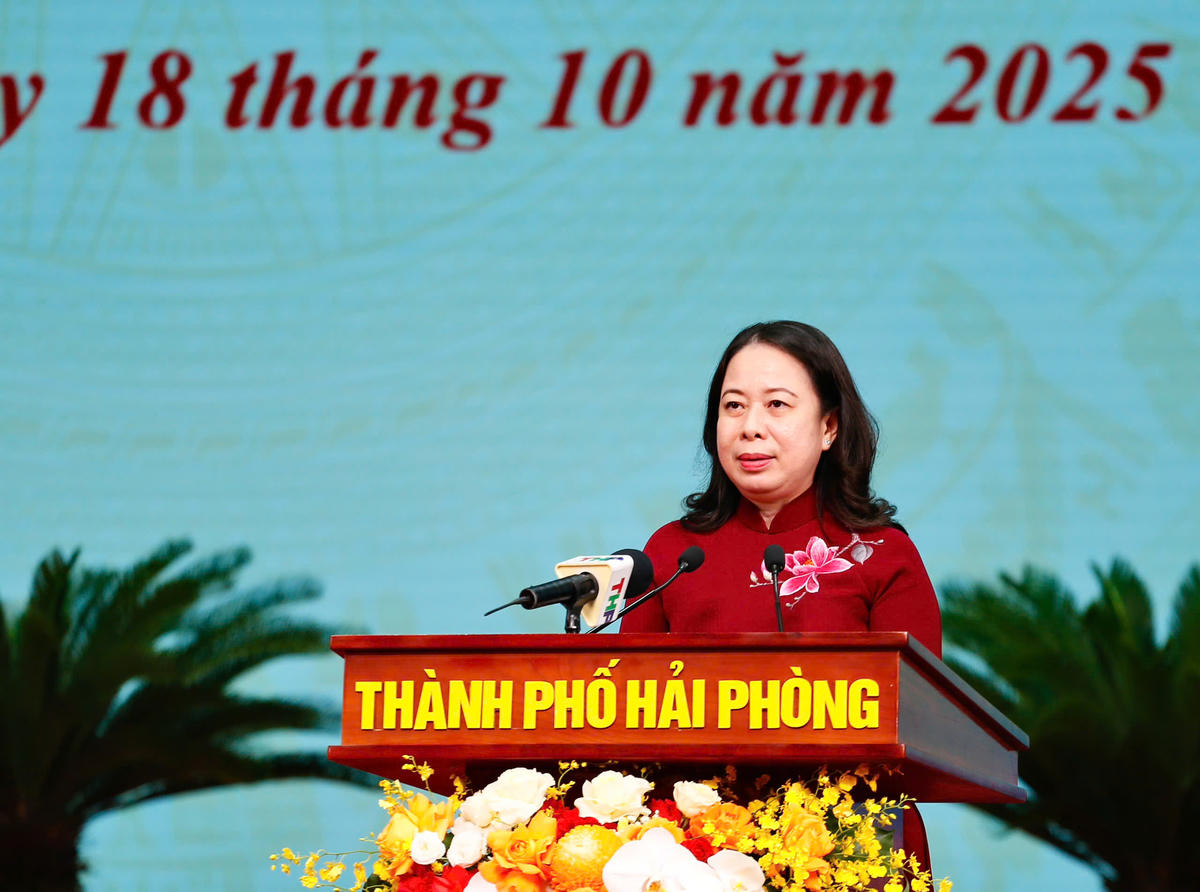 Phó Chủ tịch nước Võ Thị Ánh Xuân phát biểu chỉ đạo tại Đại hội. Ảnh: ĐT.&nbsp;