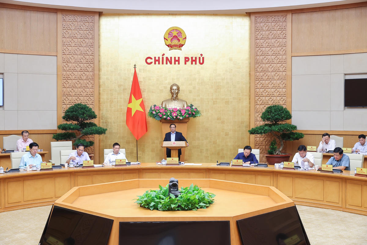 Thủ tướng Chính phủ Phạm Minh Chính chủ trì phiên họp Chính phủ chuyên đề xây dựng pháp luật tháng 9/2025 - Ảnh: VGP/Nhật Bắc
