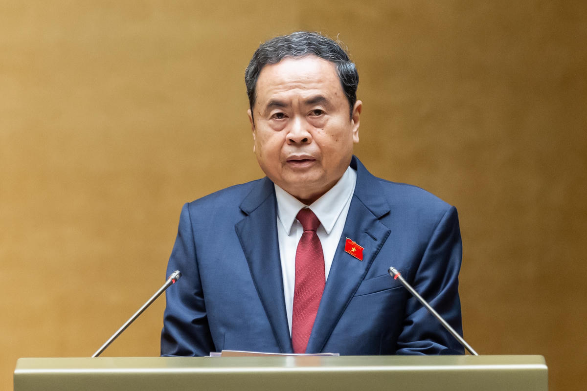 Chủ tịch Quốc hội Trần Thanh Mẫn phát biểu khai mạc kỳ họp (Ảnh: Quang Vinh)