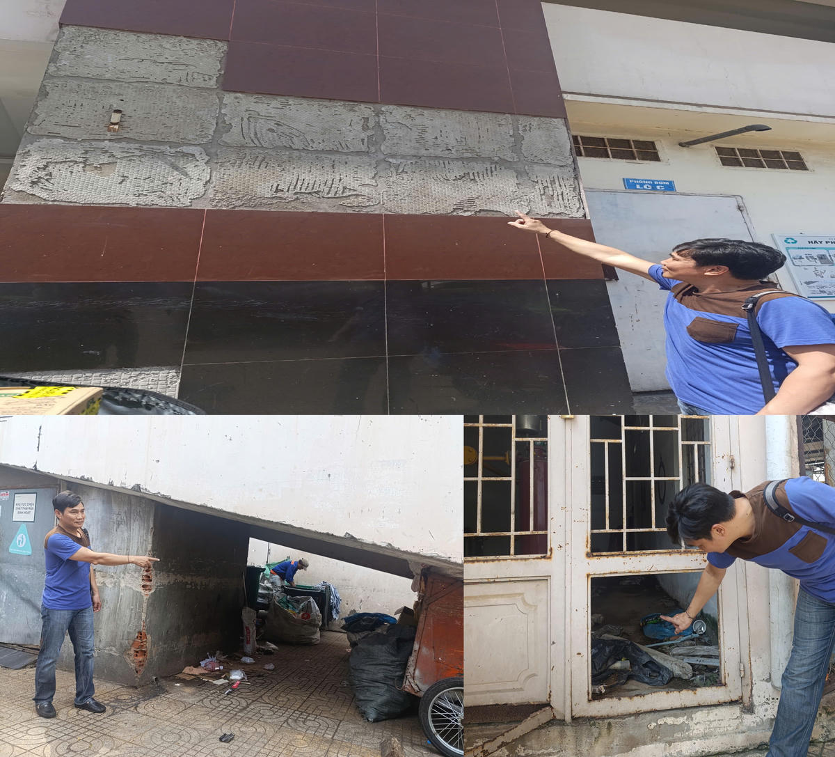  Thiếu kinh phí để bảo trì khiến nhiều hạng mục, hạ tầng chung cư Screc Tower tại phường Nhiêu Lộc (TPHCM) xuống cấp, mất an toàn phòng cháy chữa cháy.	 
