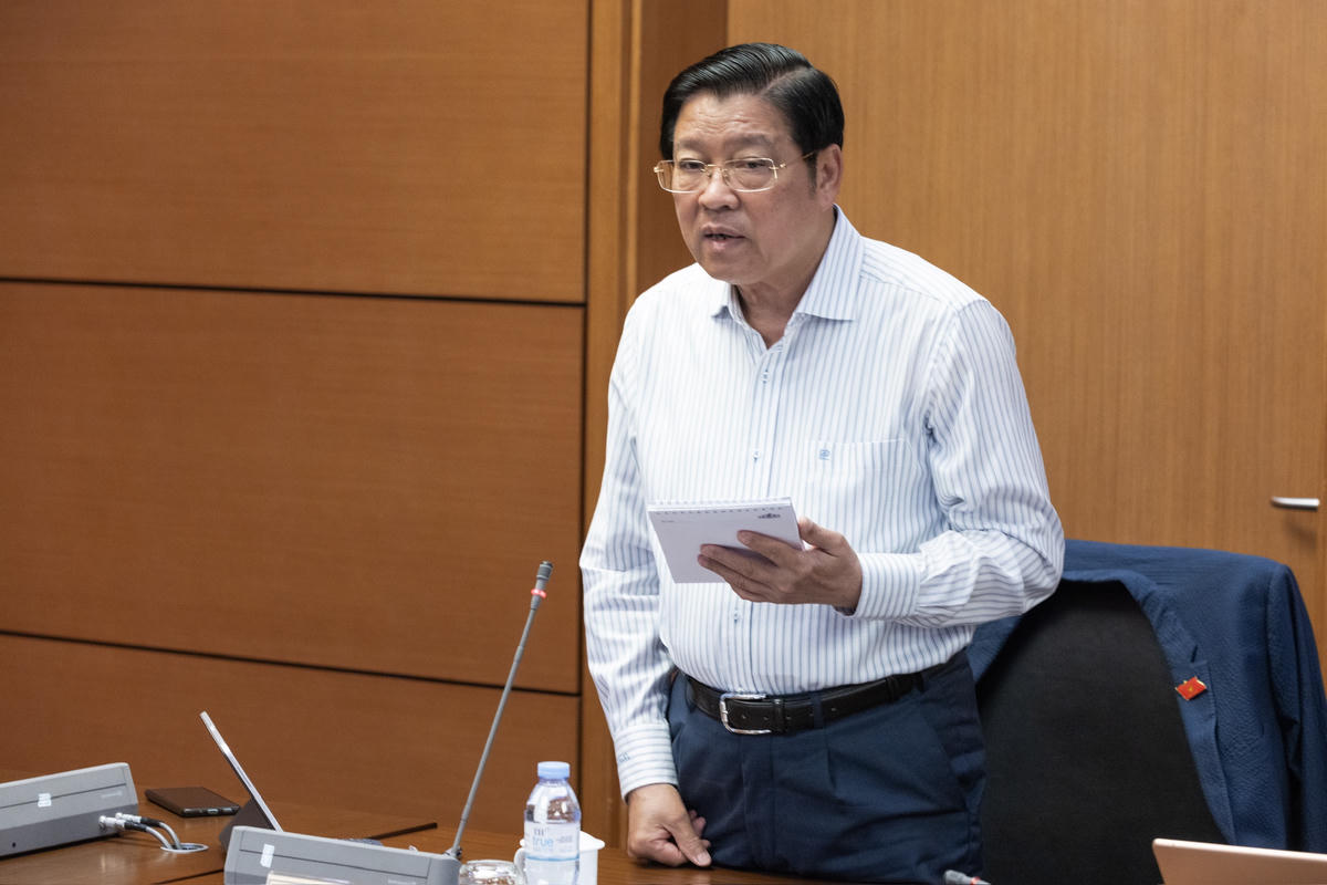 Ông Phan Đình Trạc phát biểu (Ảnh: Quang Vinh)