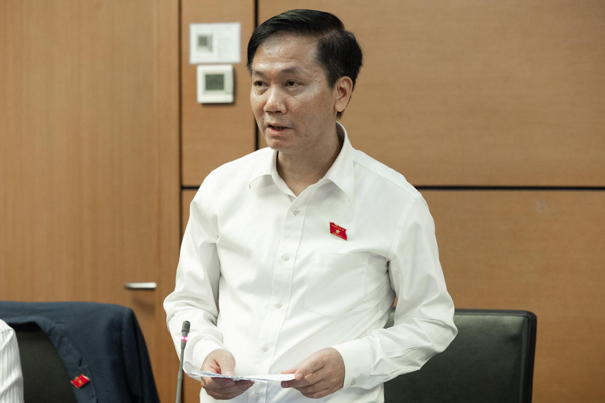 Ông Lâm Văn Đoan phát biểu (Ảnh: Quang Vinh)