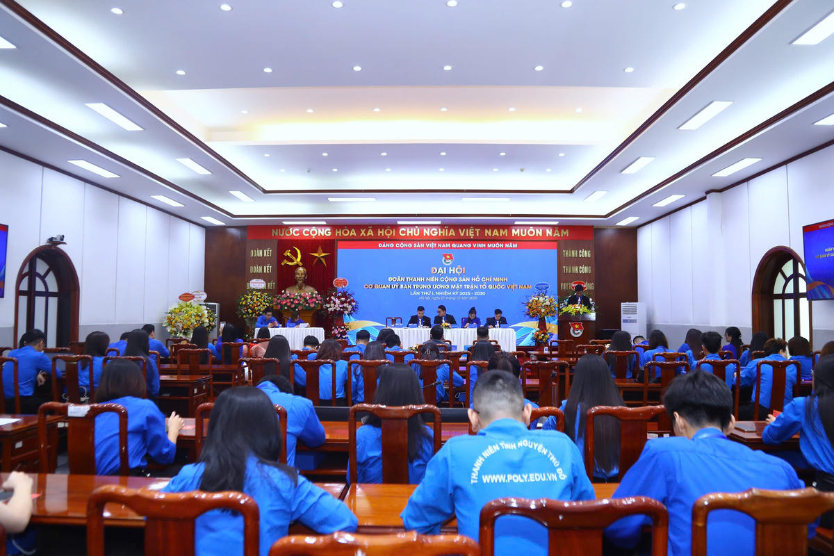 Toàn cảnh&nbsp;Đại hội Đoàn TNCS Hồ Chí Minh Cơ quan UBTƯ MTTQ Việt Nam lần thứ I, nhiệm kỳ 2025 - 2030. Ảnh: Lê Khánh.