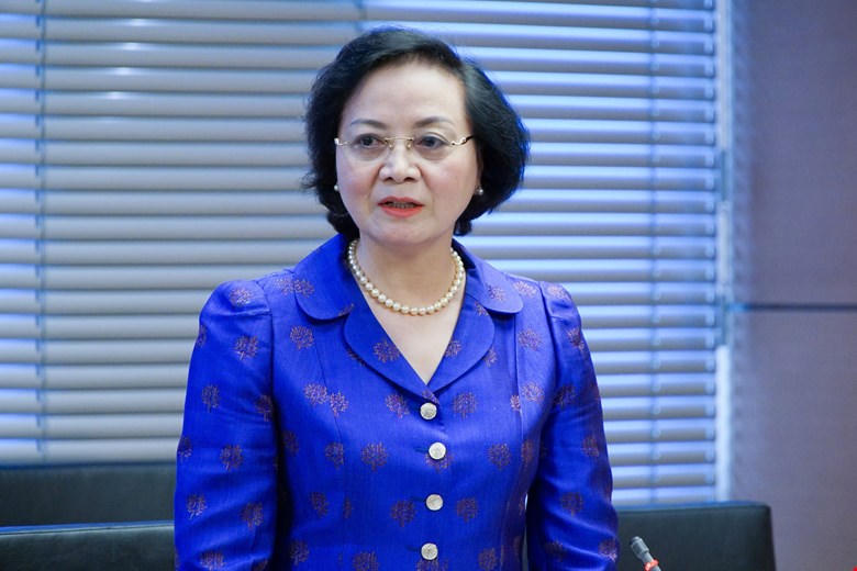 Bộ trưởng Bộ Nội vụ Phạm Thị Thanh Trà phát biểu (Ảnh: Quang Vinh)