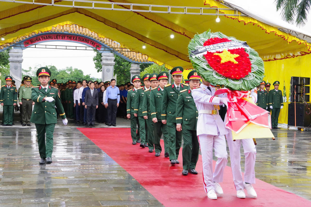 Quảng Trị: Tổ chức lễ viếng, truy điệu và an táng 34 hài cốt liệt sĩ