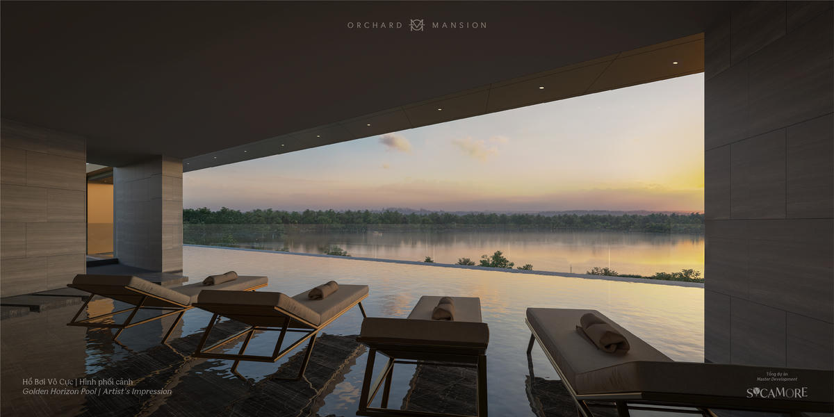 Hồ bơi vô cực trên không độc bản trong phân khúc thấp tầng. Ảnh: Sycamore