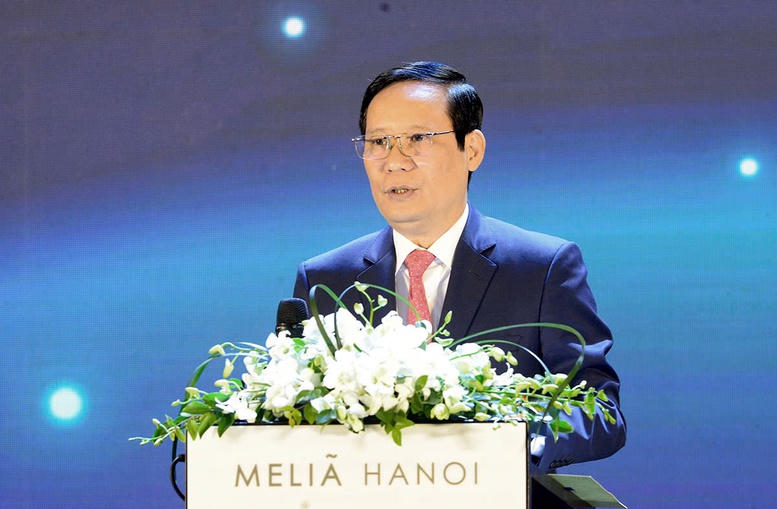 Ông Phạm Tấn Công, Chủ tịch VCCI phát biểu tại sự kiện. Ảnh: H.H.