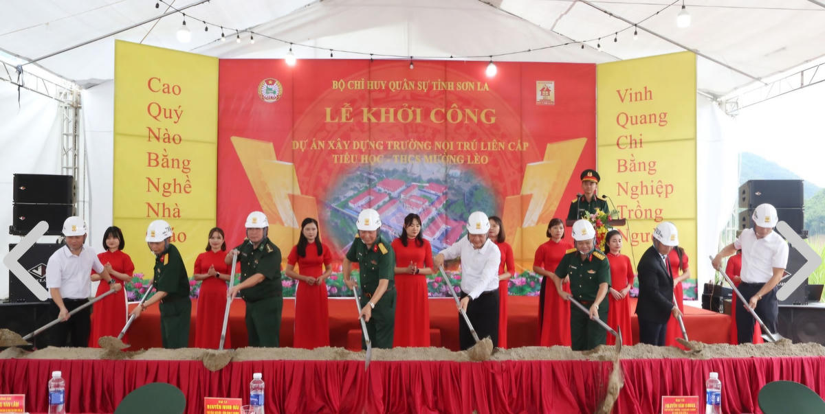 Trường nội trú liên cấp Tiểu học - Trung học cơ sở xã Mường Lèo là 1 trong 13 trường được xây dựng tại tỉnh Sơn La theo Thông báo Kết luận số 81 của Bộ Chính trị. Ảnh: CTV. 