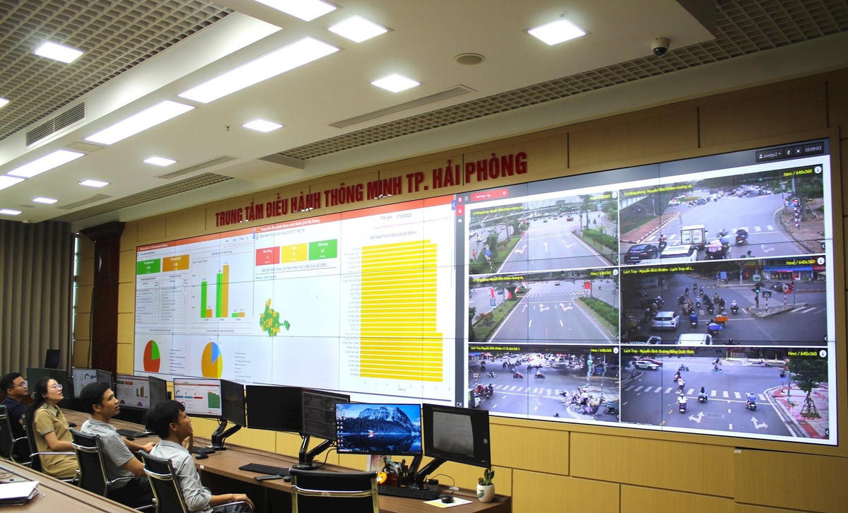 Trung tâm điều hành thông minh TP Hải Phòng. Ảnh: CTV.&nbsp;