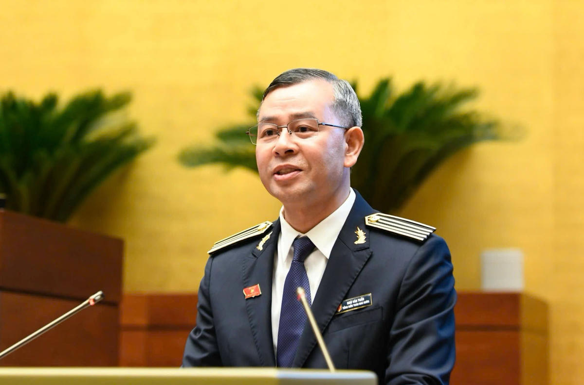 Tổng Kiểm toán nhà nước Ngô Văn Tuấn phát biểu tại Phiên họp Báo cáo công tác nhiệm kỳ 2021-2026 của KTNN, Kỳ họp thứ 10, Quốc hội khóa XV. Ảnh: ST