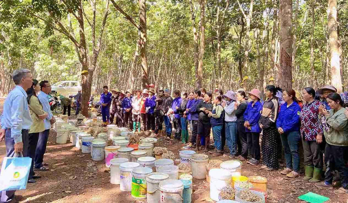 Đại diện Công ty thăm hỏi động viên người lao động.