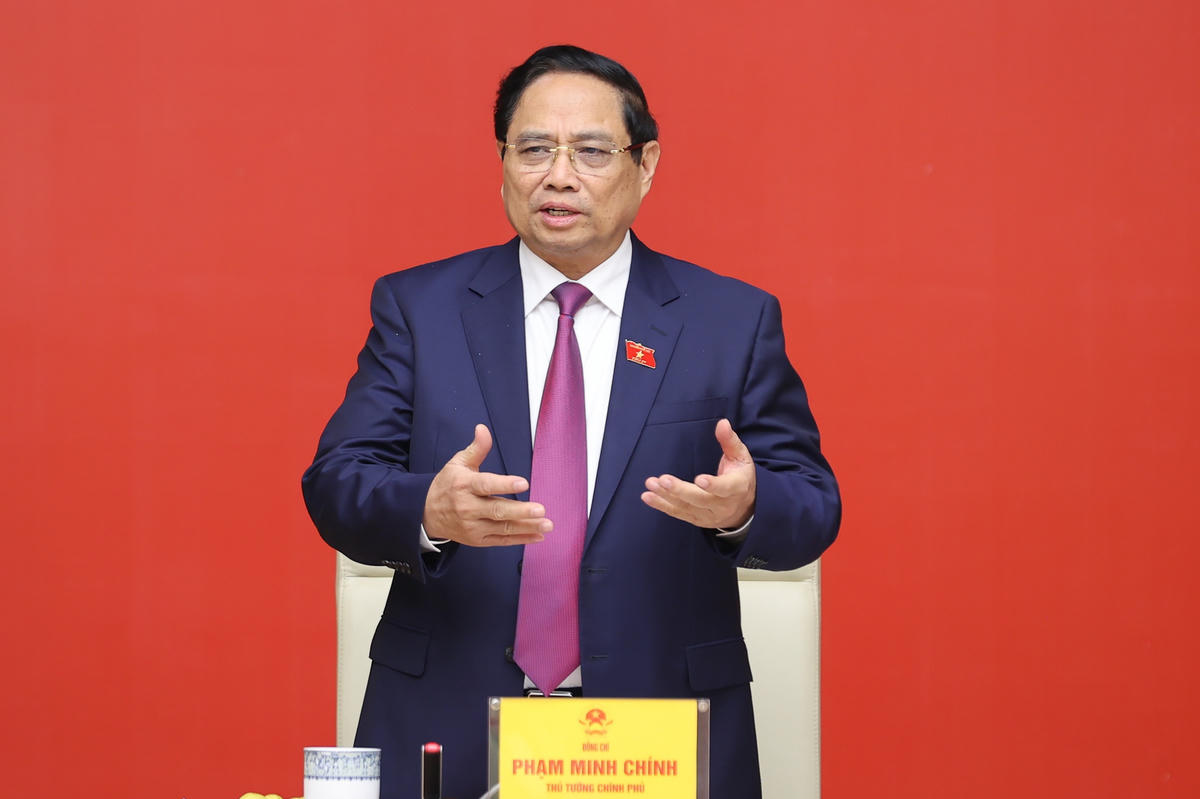 Thủ tướng Phạm Minh Chính phát biểu.&nbsp; Ảnh: VGP/Nhật Bắc.