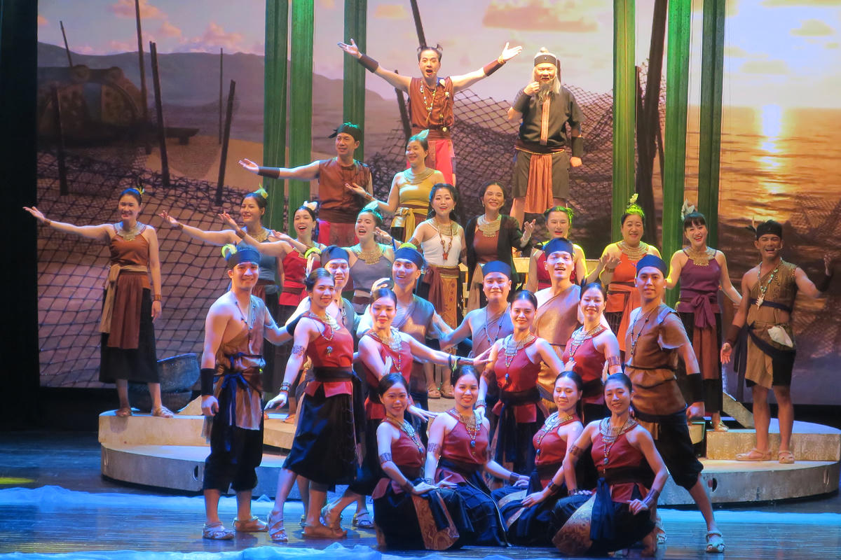 Vở nhạc kịch “Biển Mơ - Ước hẹn Kim Giao”&nbsp;thuộc chương trình Sân khấu truyền hình Hải Phòng, do Nhà hát Nghệ thuật Đương đại Hải Phòng thực hiện. Ảnh: PT.&nbsp;