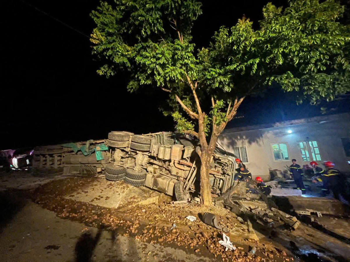 Hiện trường vụ tai nạn. Ảnh: Công an tỉnh Lai Châu.