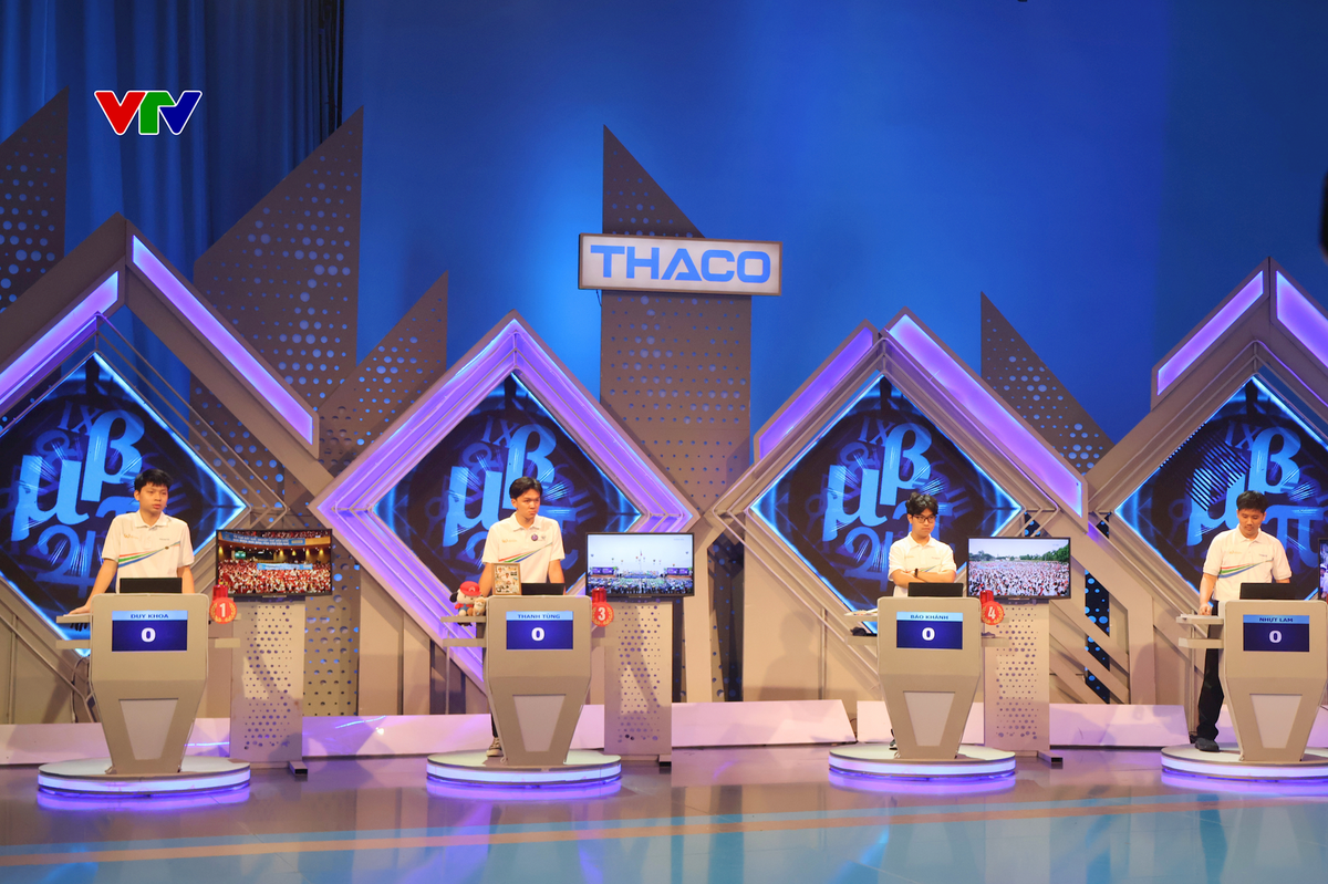 4 thí sinh tại trận chung kết Đường lên đỉnh Olympia 2025. Ảnh: BTC