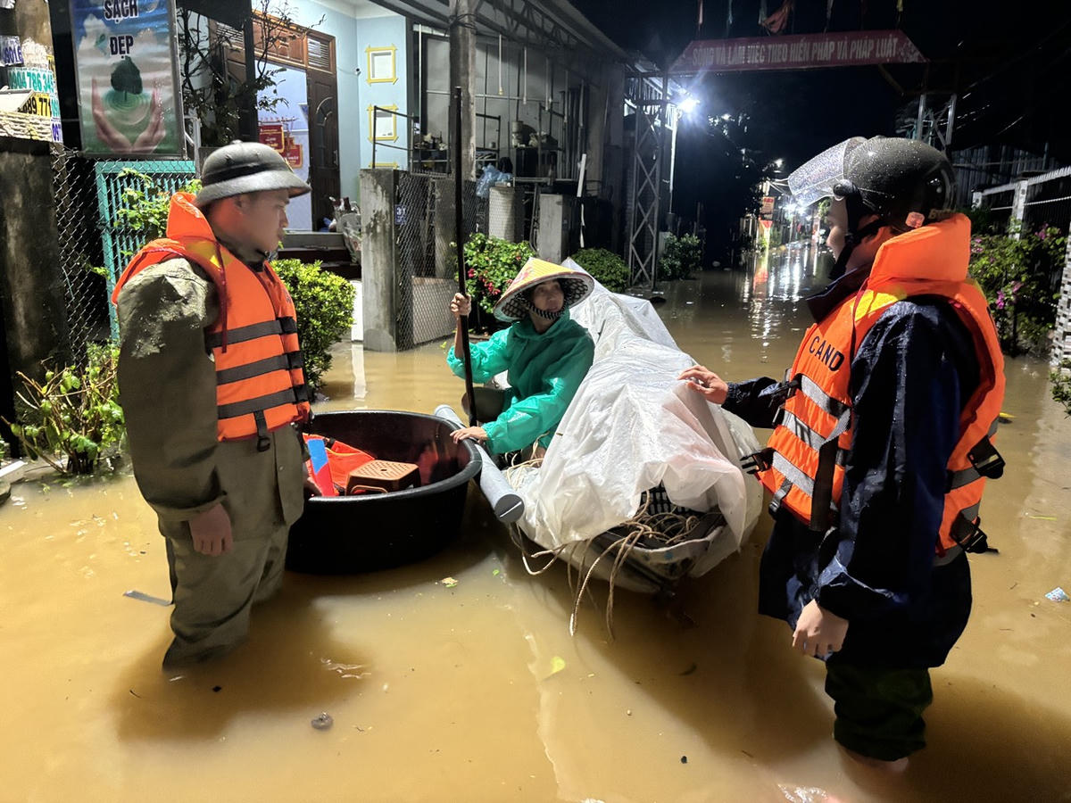 Nhiều khu dân cư ở xã Thượng Đức bị ngập nước. Ảnh: CV.