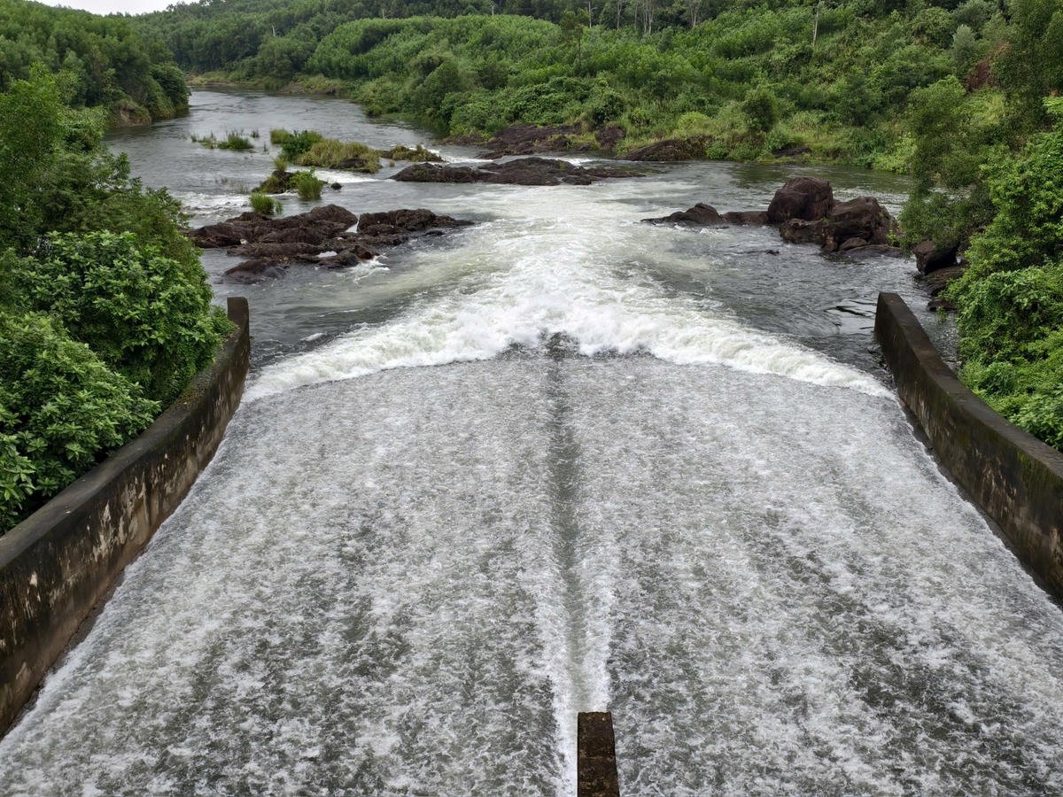 Hồ Phú Ninh điều tiết nước. Ảnh: CV.