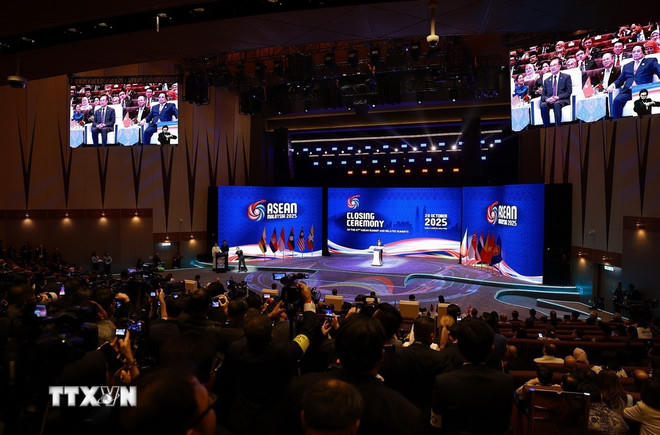 Lễ bế mạc Hội nghị Cấp cao ASEAN lần thứ 47 và các Hội nghị Cấp cao liên quan. (Ảnh: Dương Giang/TTXVN)