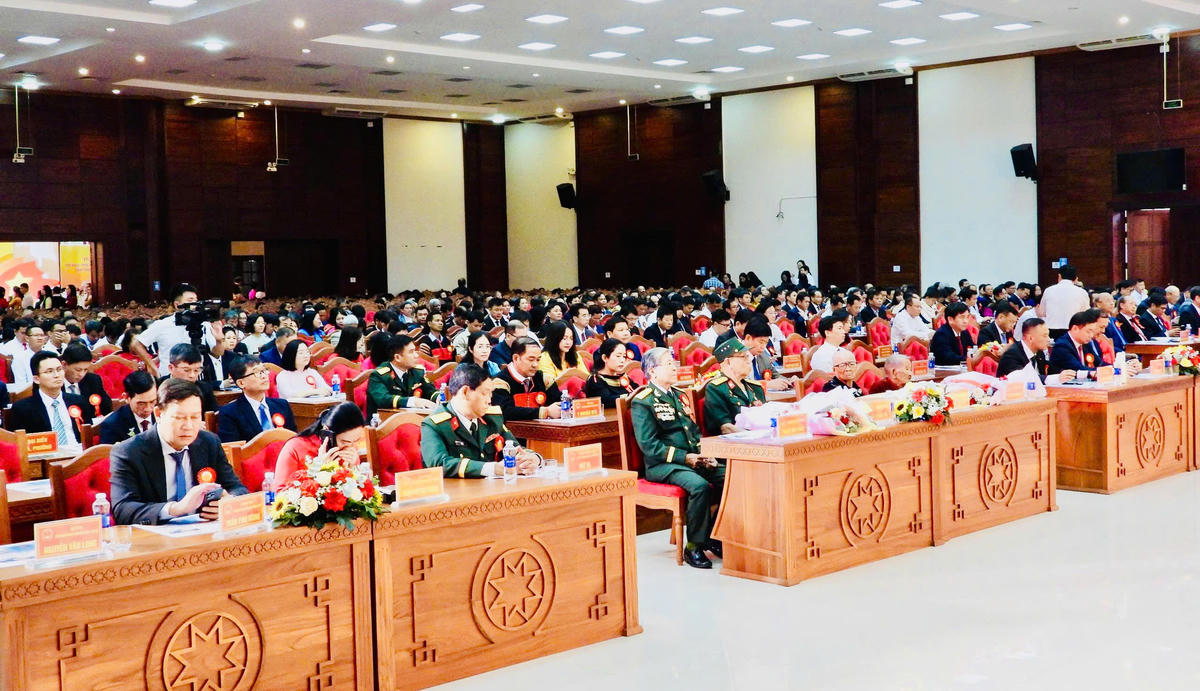 Các đại biểu về dự đại hội. Ảnh: Thanh Nga.