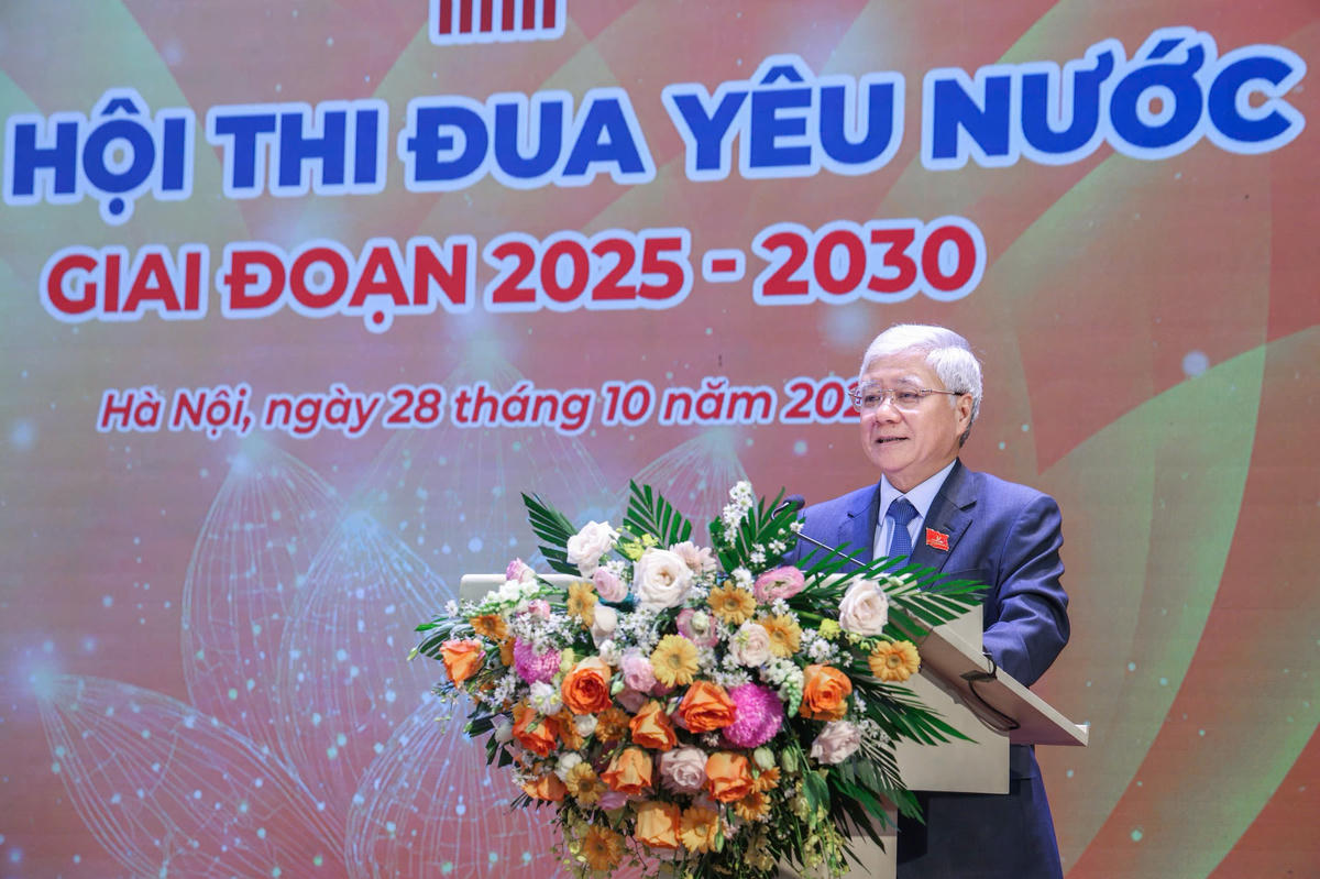 Chủ tịch UBTƯ MTTQ Việt Nam&nbsp; Đỗ Văn Chiến phát biểu tại Đại hội. Ảnh: Quang Vinh.