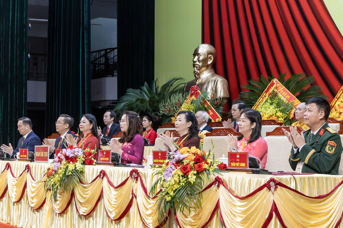 Đoàn Chủ tịch điều hành Đại hội. Ảnh: Quang Vinh.