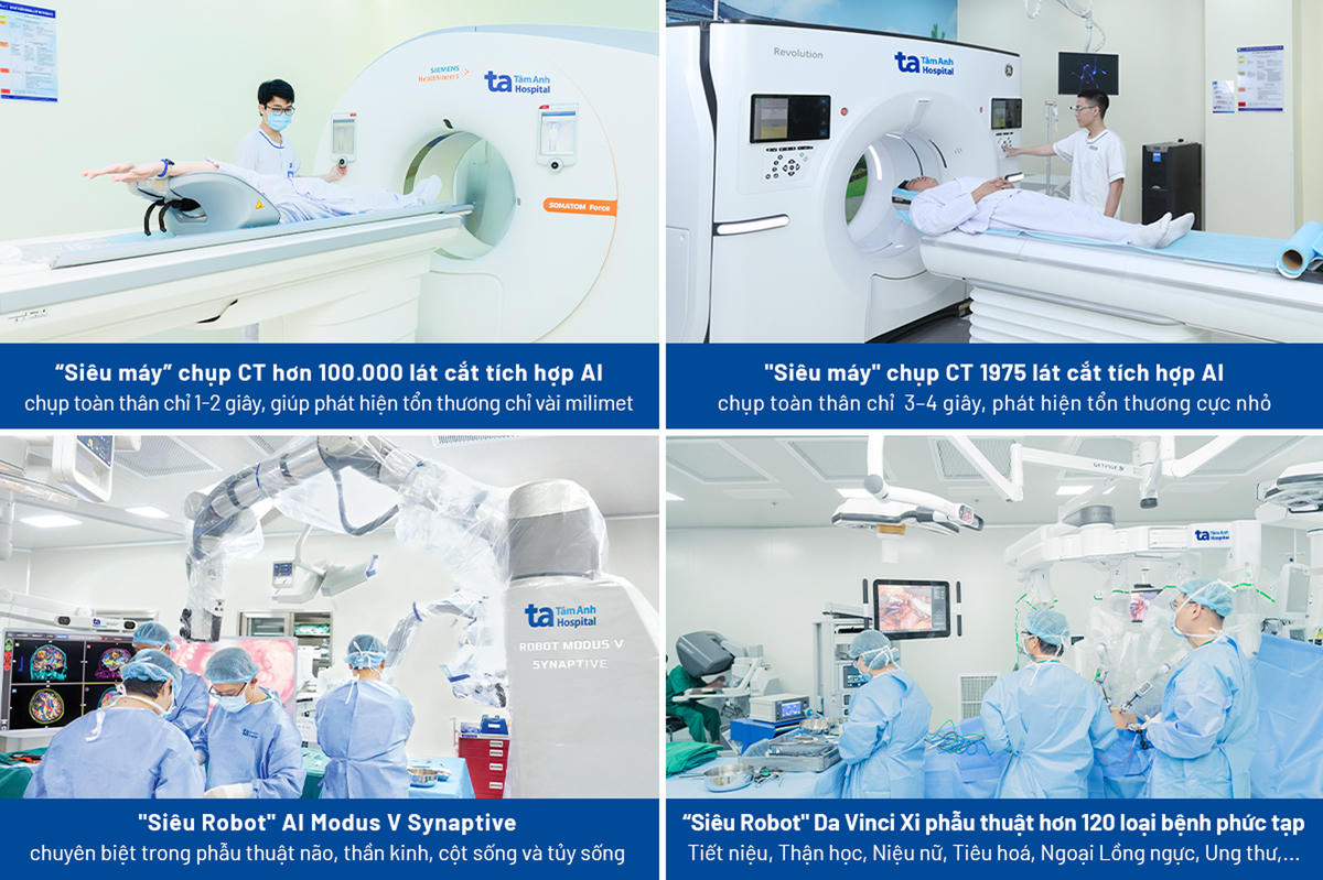 Hệ sinh thái y tế Tâm Anh đầu tư đồng bộ hệ thống máy móc công nghệ cao hiện đại hàng đầu thế giới giúp bác sĩ tối ưu chẩn đoán, điều trị an toàn, người bệnh phục hồi nhanh, tiết kiệm chi phí. Ảnh: BVĐK Tâm Anh.