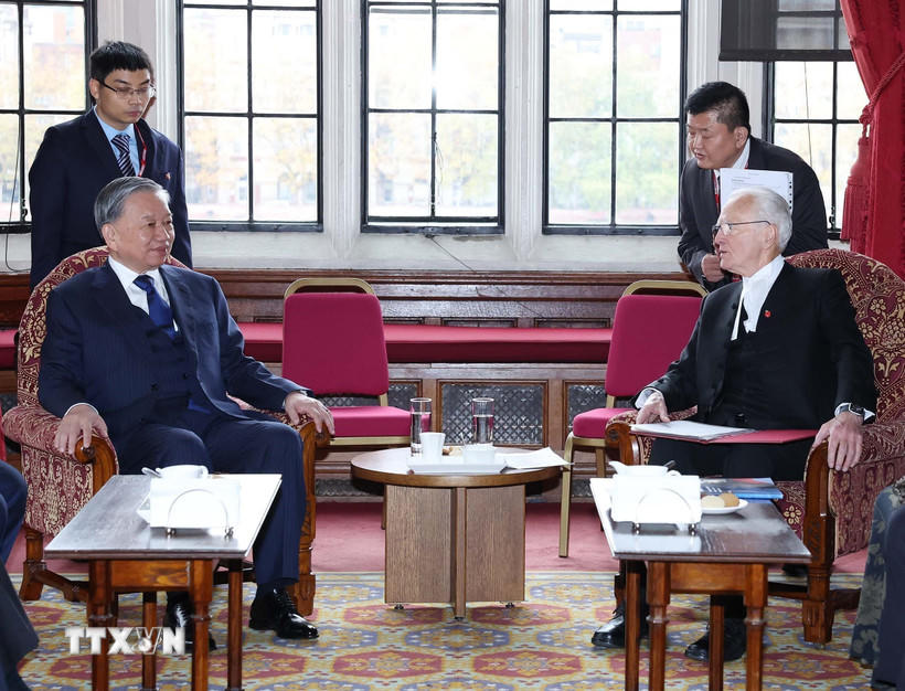 Tổng Bí thư Tô Lâm hội kiến Chủ tịch Thượng viện Anh John McFall