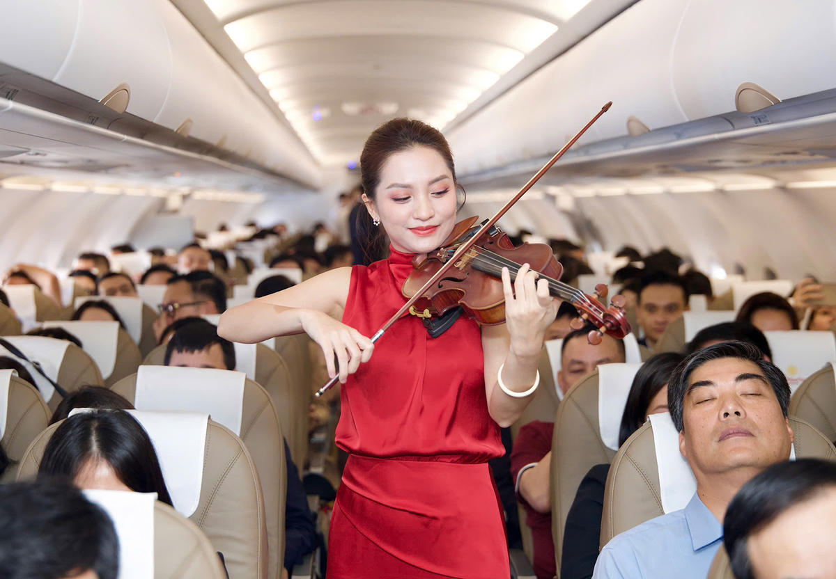 Hành khách có trải nghiệm đặc biệt khi bay cùng Sun PhuQuoc Airways.&nbsp;Ảnh sun phuquoc airway