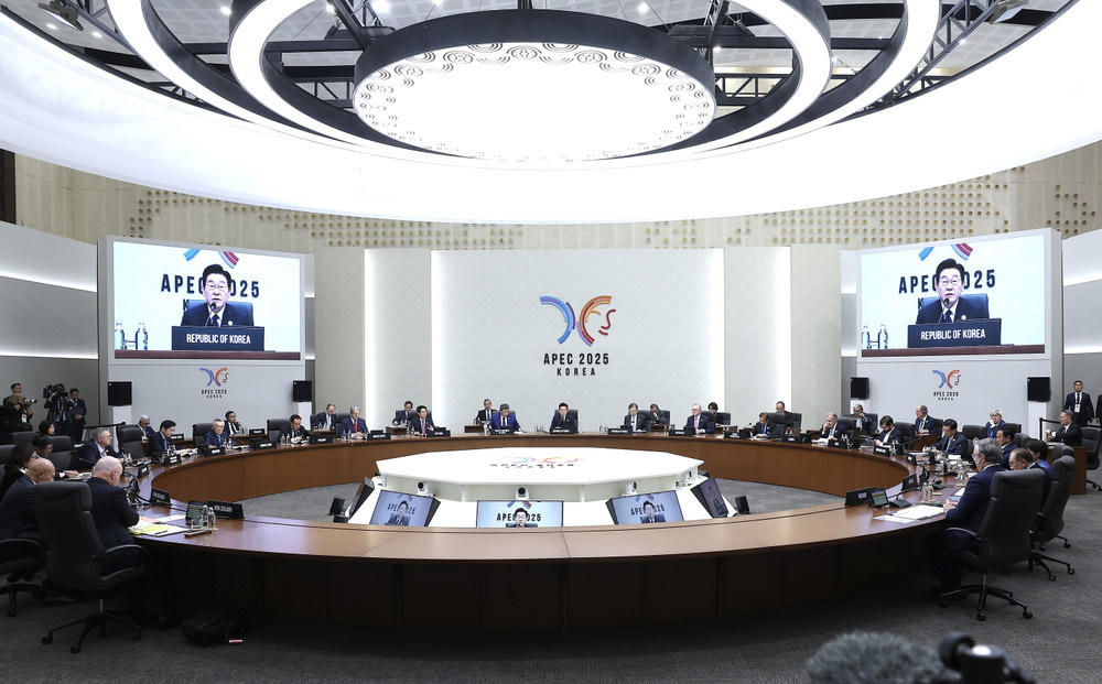 Tổng thống Hàn Quốc Lee Jae-myung phát biểu khai mạc. Ảnh: Lâm Khánh/TTXVN