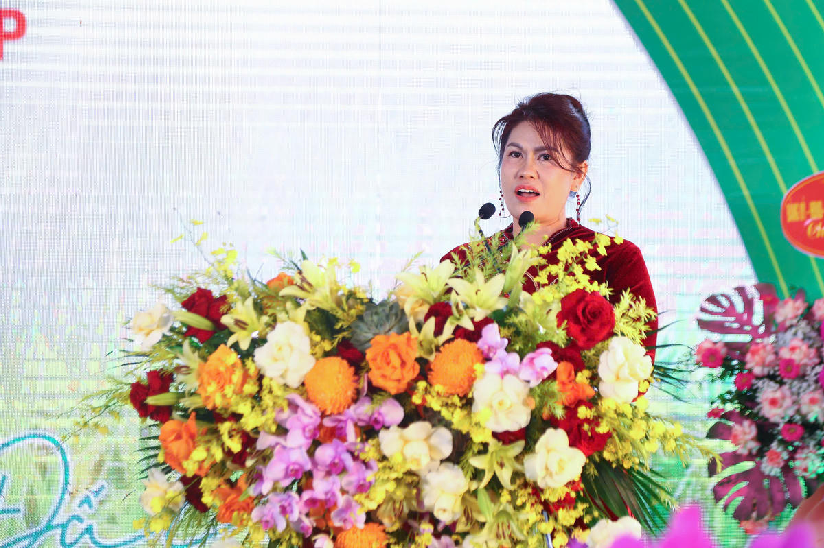 Bà Bùi Thị Hạnh Hiếu, Tổng Giám đốc Công ty Cổ phần Kinh doanh Chế biến Nông sản Bảo Minh.