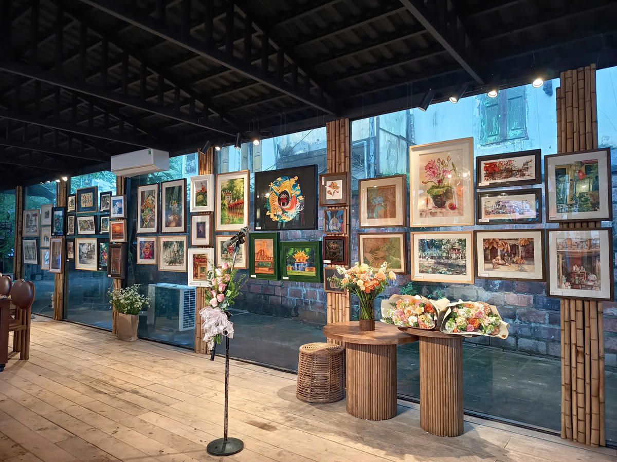 Một góc không gian triển lãm. Ảnh: Phạm Sỹ.