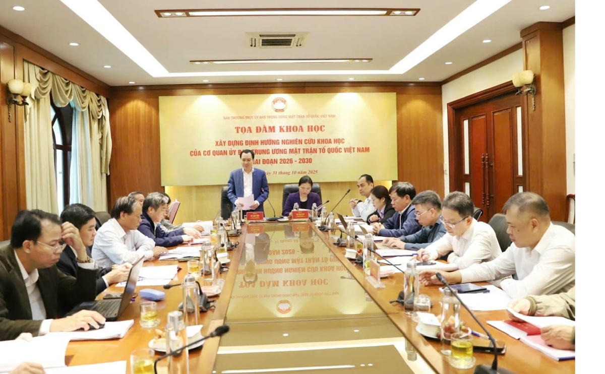  Tọa đàm khoa học “Xây dựng định hướng nghiên cứu khoa học của Cơ quan UBTƯ MTTQ Việt Nam giai đoạn 2026 - 2030”,  do Ban Thường trực UBTƯ MTTQ Việt Nam vừa tổ chức.