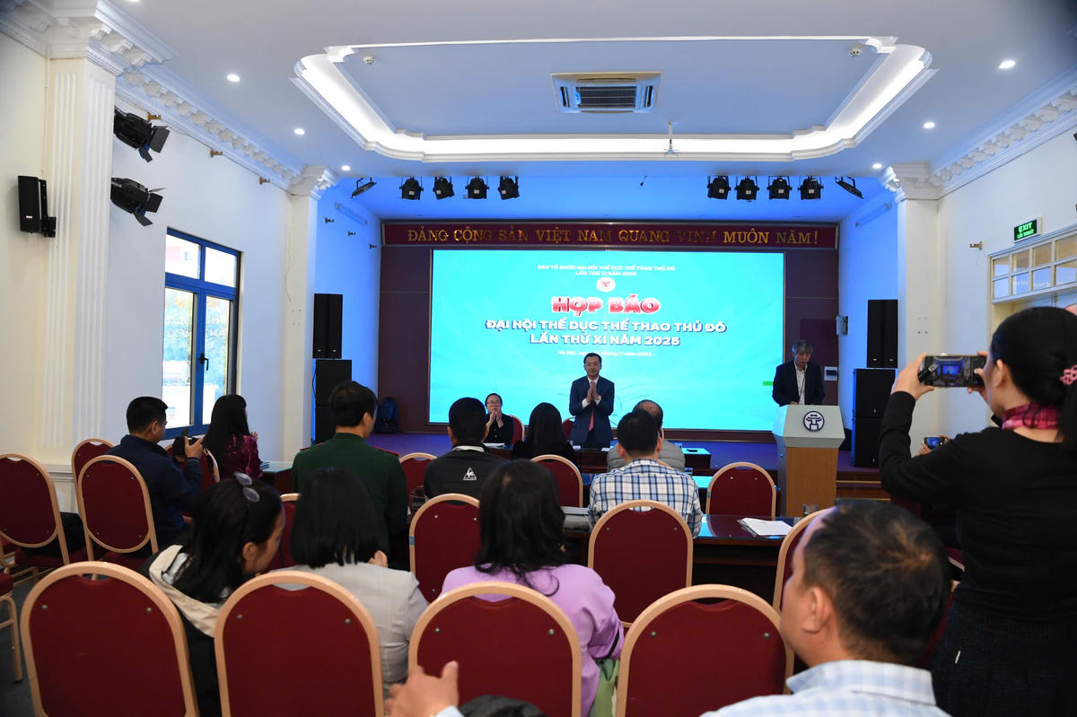 Toàn cảnh buổi họp báo. Ảnh: Phạm Sỹ.