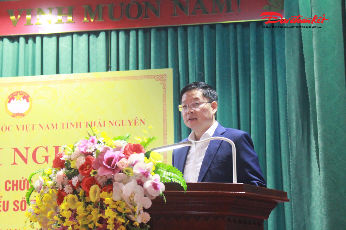 Ông Đinh Quang Tuyên, Phó Bí thư Tỉnh ủy, Chủ tịch Ủy ban MTTQ Việt Nam tỉnh Thái Nguyên. Ảnh: Thu Huệ.