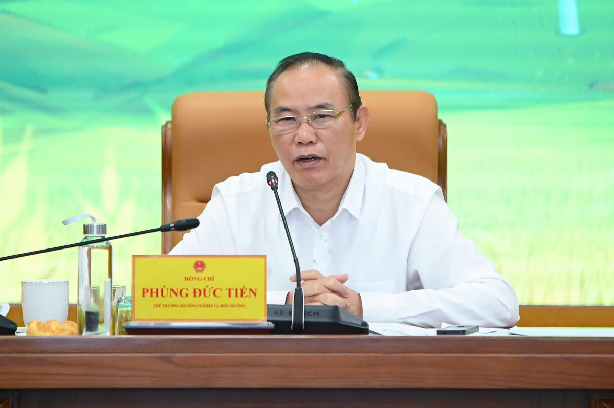 Theo Thứ trưởng Phùng Đức Tiến, trải qua 8 thập kỷ hình thành và phát triển, ngành NNMT luôn là trụ cột quan trọng của nền kinh tế quốc dân. Ảnh: L.H. 