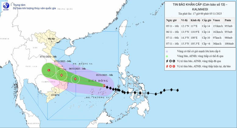 Bố trí lực lượng ứng trực sẵn tại các địa bàn trọng yếu ứng phó bão số 13