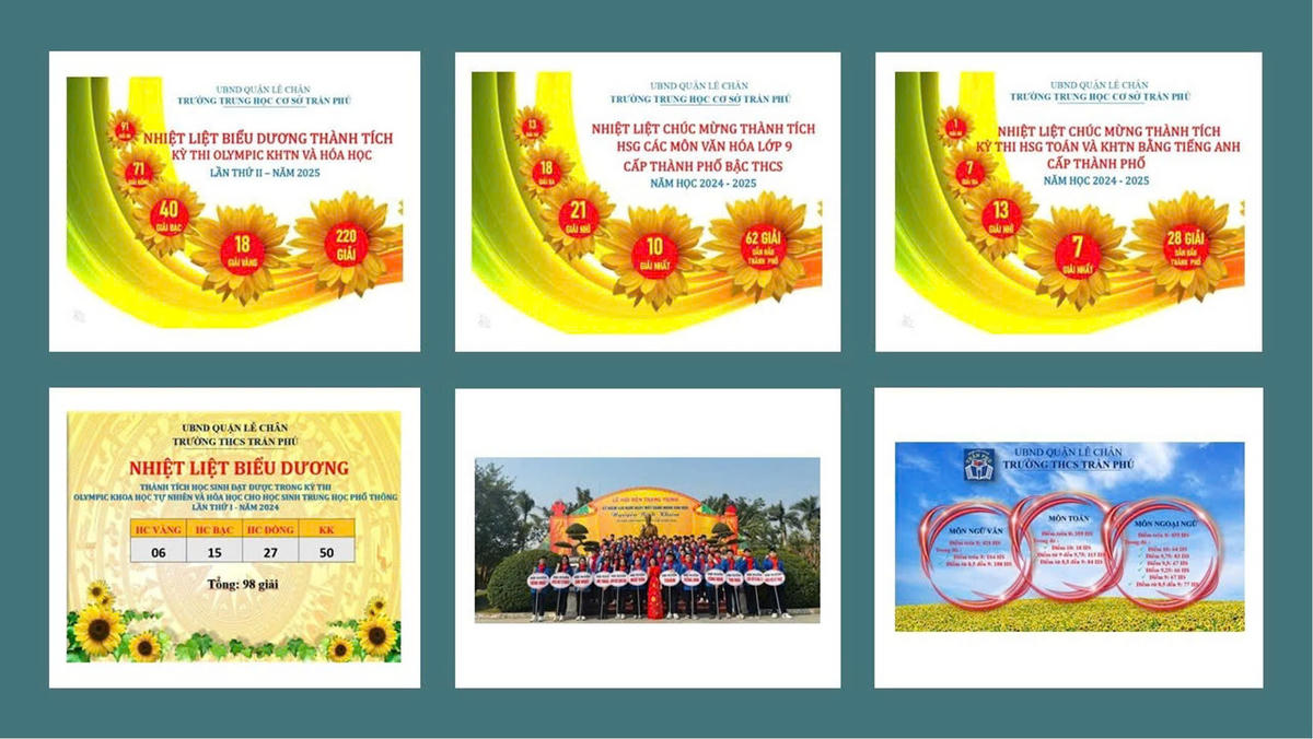 Một số thành tích đáng tự hào của thầy trò nhà trường.