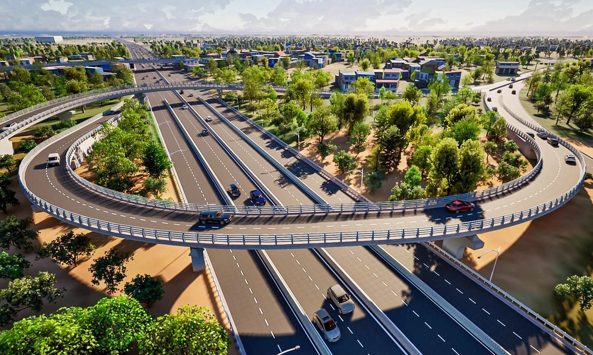 Phối cảnh tuyến cao tốc TP Hồ Chí Minh-Mộc Bài. Ảnh: Ban Giao thông.