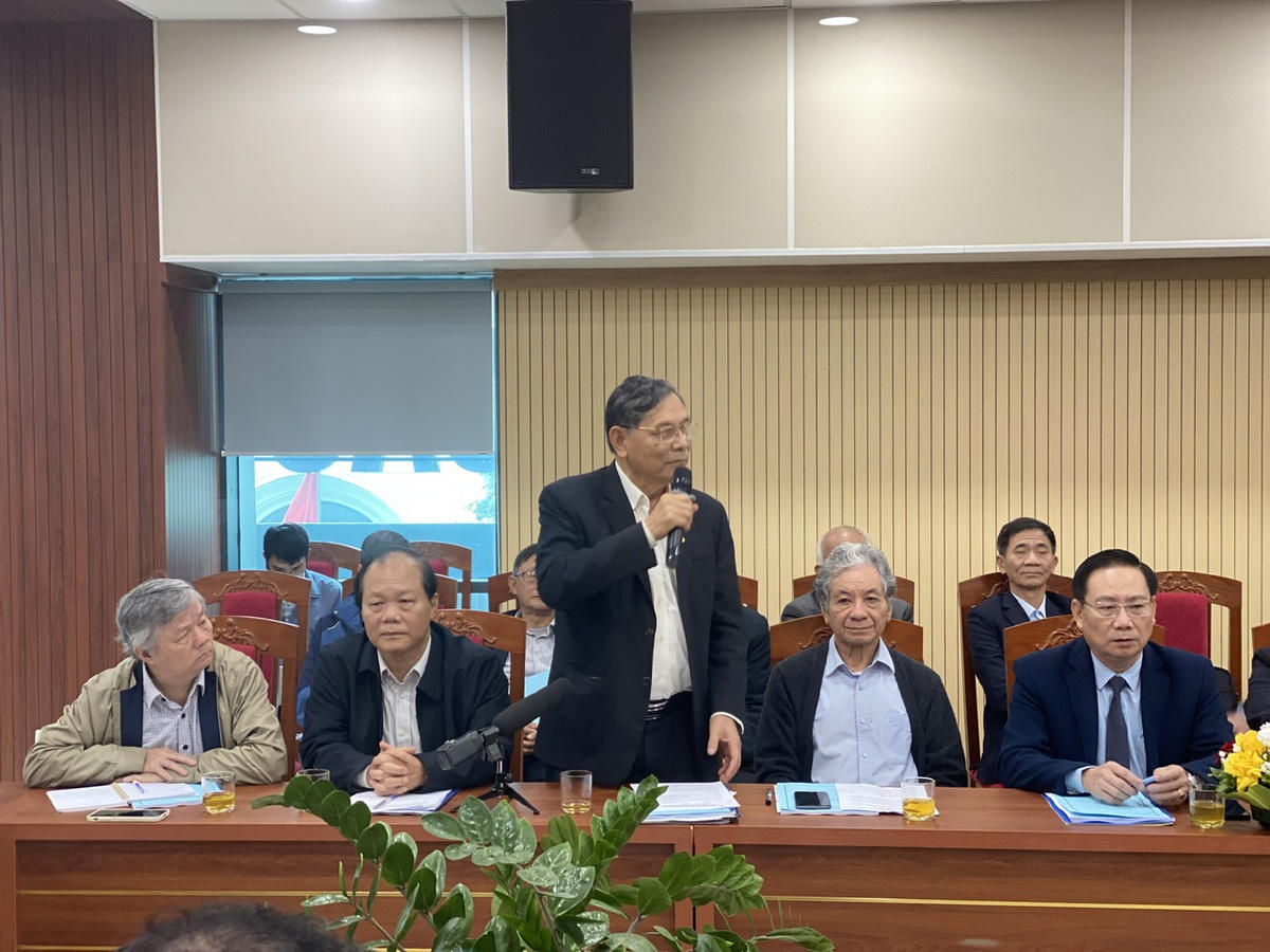 PGS. TS Đặng Văn Thanh, nguyên Chủ tịch Hội Kế toán và Kiểm toán Việt Nam phát biểu. Ảnh: AV