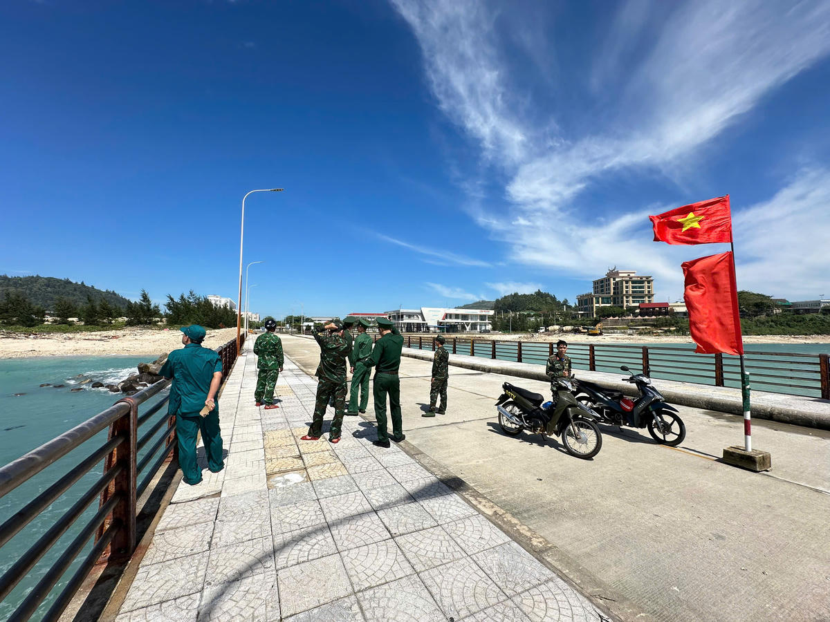 Khu vực vùng biển Lý Sơn nơi 3 ngư dân mất tích. Ảnh: CV.