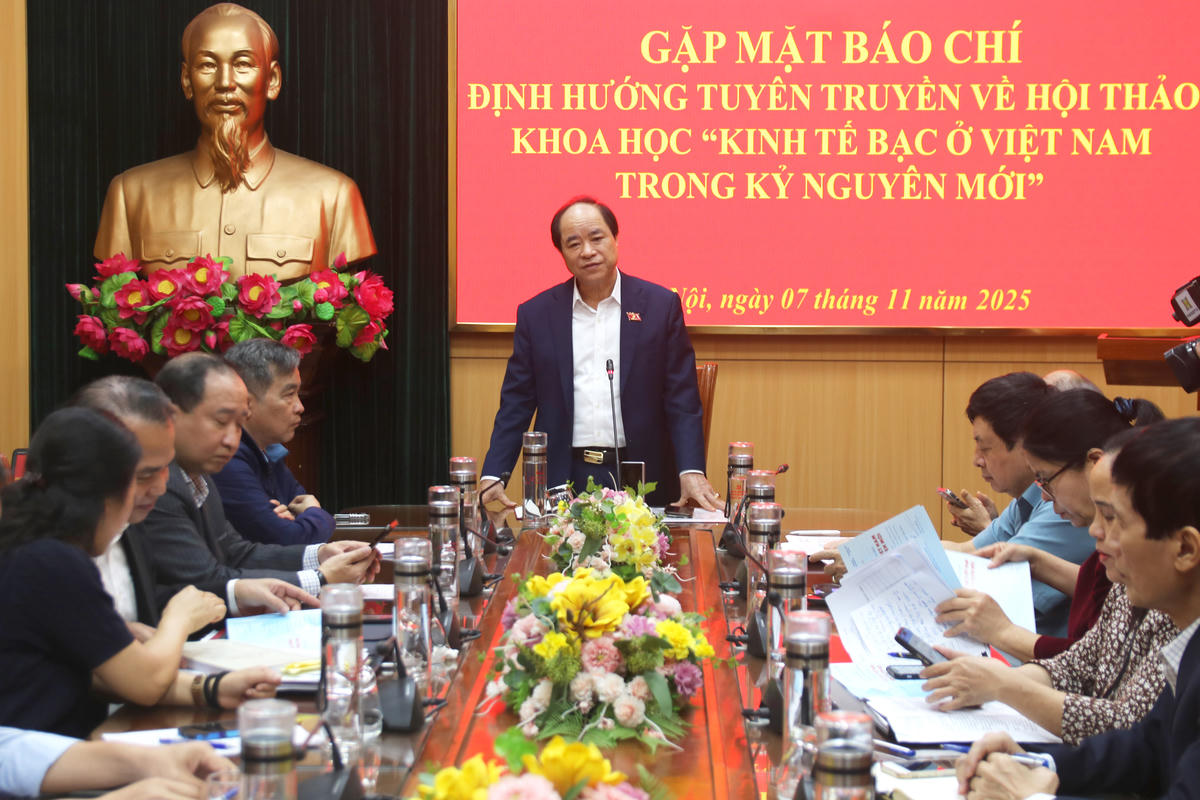 Quang cảnh buổi&nbsp;gặp mặt báo chí.