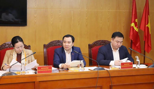 Các đại biểu tham dự tại buổi làm việc.&nbsp;