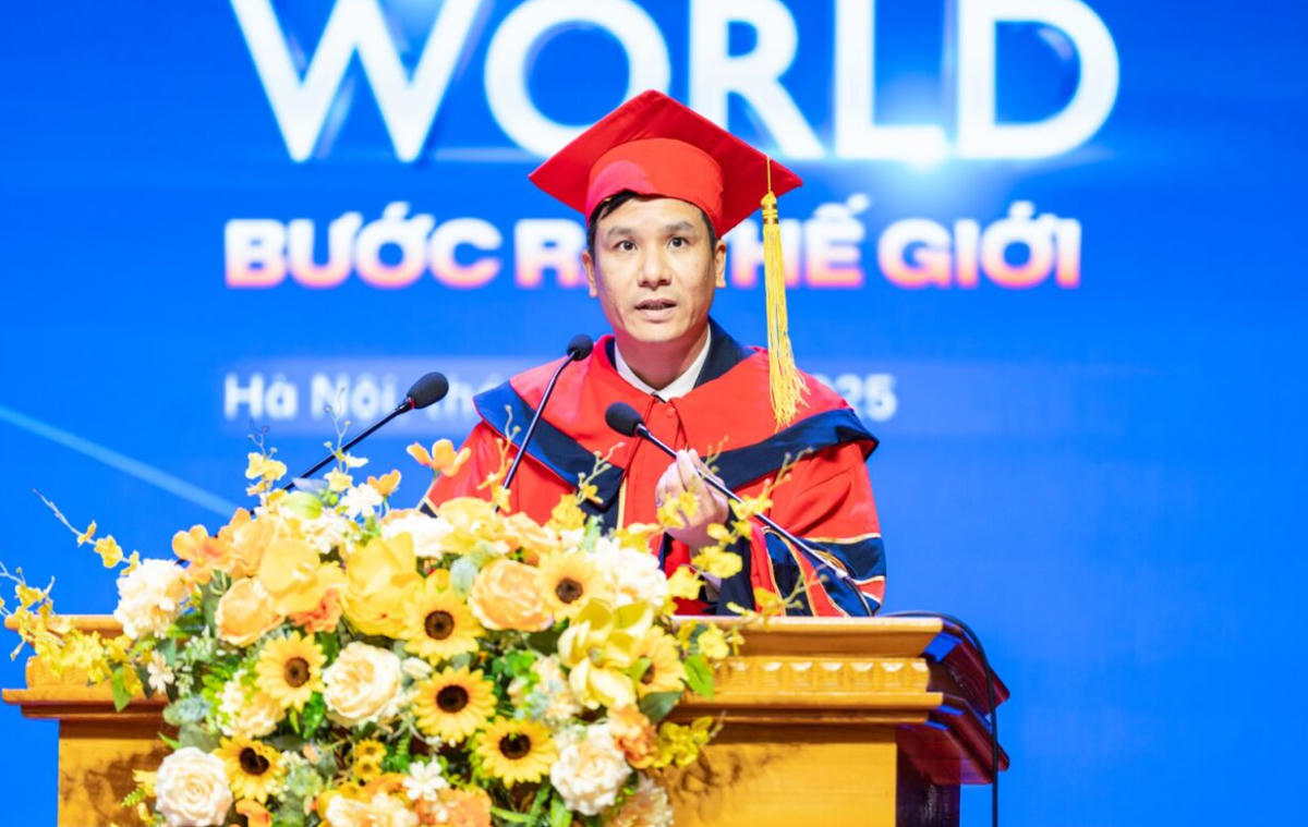 GS.TS Lê Trung Thành – Giám đốc Đại học Phenikaa phát biểu tại buổi lễ.