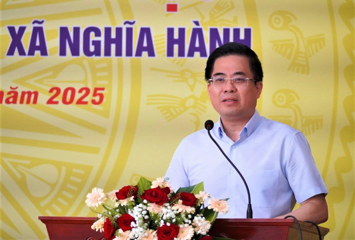 Chủ tịch UBND tỉnh Quảng Ngãi Nguyễn Hoàng Giang phát biểu tại Ngày hội. Ảnh: CV.