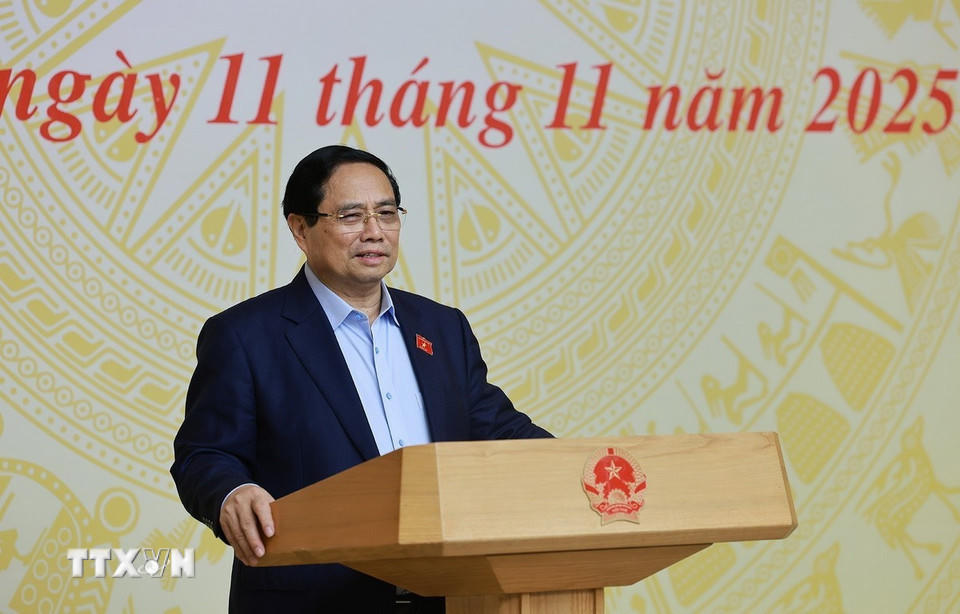 Thủ tướng Phạm Minh Chính chủ trì phiên họp. (Ảnh: Dương Giang/TTXVN).