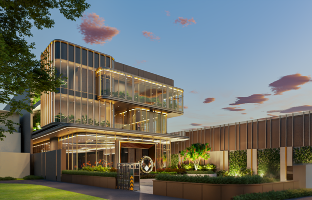 Nhà Điều hành trung tâm Happy One tọa lạc tại P. Bình Hòa (Cổng chào Bình Dương cũ) gồm 01 trệt 02 lầu với tổng diện tích sàn xây dựng 2.403,9 m2