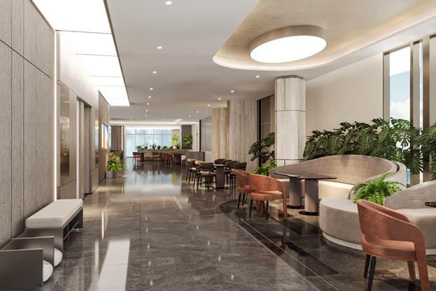 Bên cạnh không gian tiếp khách rộng rãi, tầng 02 Nhà điều hành Happy One chính là không gian riêng, nơi khách hàng trực tiếp trải nghiệm 03 căn mẫu dự án Happy One Mori.