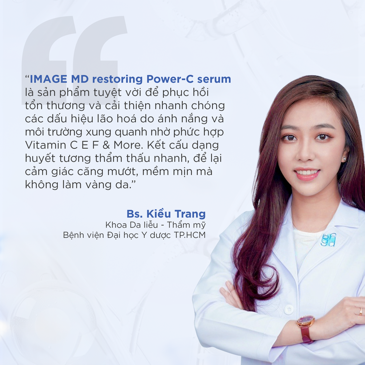 MD Restoring Power-C Serum với bí quyết trẻ hóa làn da sau 12 tuần