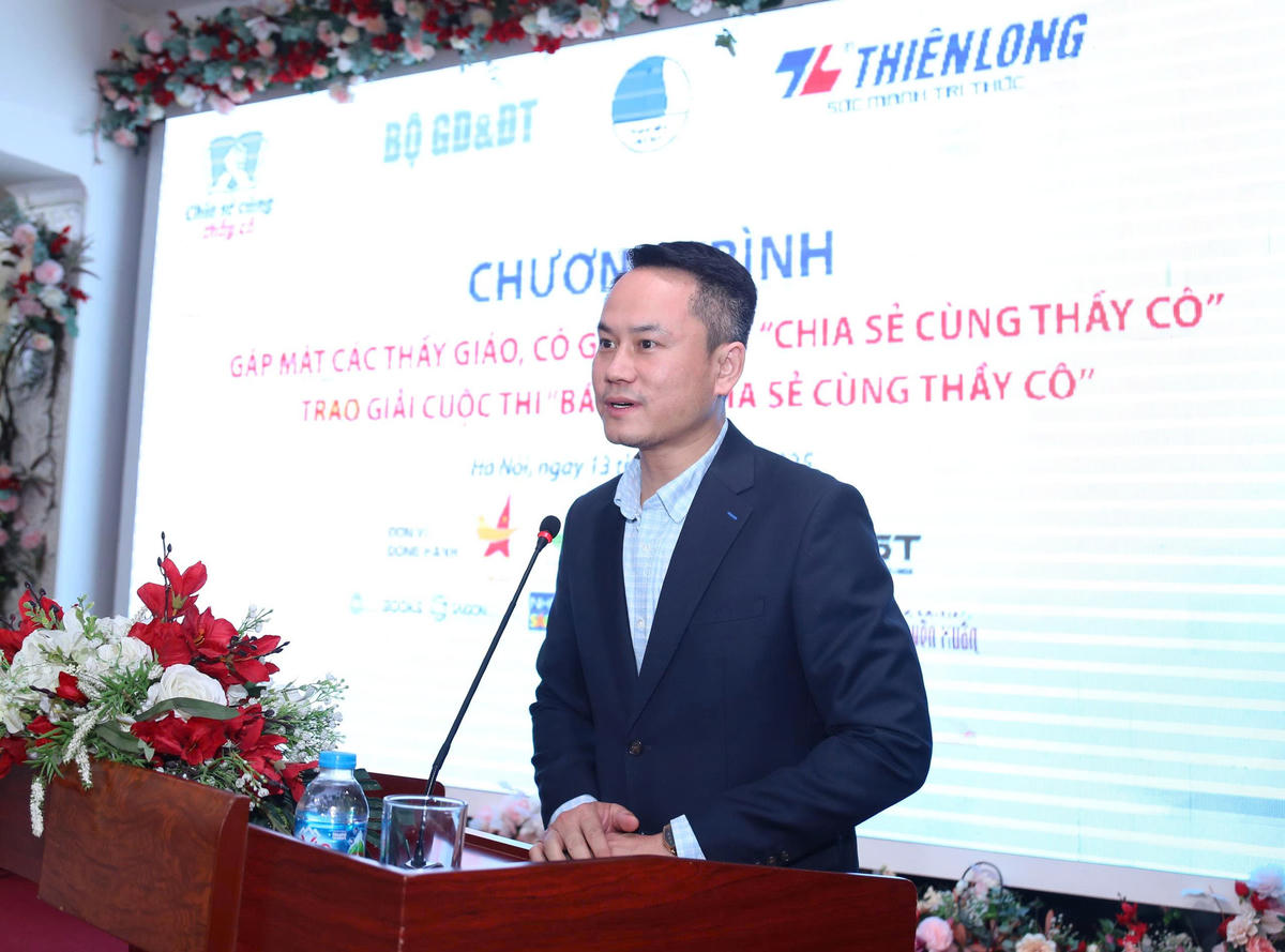 Ông Nguyễn Kim Quy, Ủy viên BTV Trung ương Đoàn, Phó Chủ tịch Thường trực Trung ương Hội LHTN Việt Nam phát biểu tại buổi lễ.