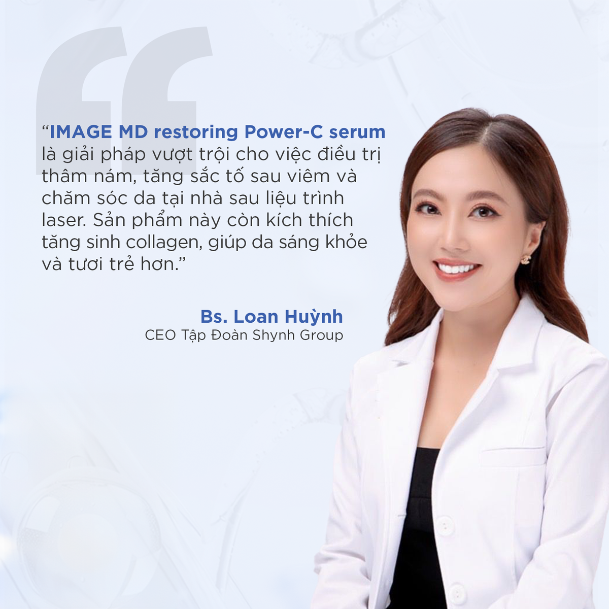 MD Restoring Power-C Serum với bí quyết trẻ hóa làn da sau 12 tuần